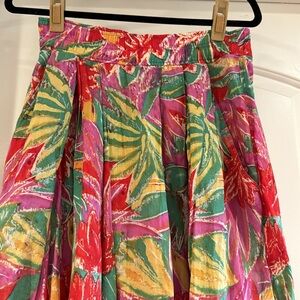 Vintage BOGNER Floral Multicolor Women's Skirt size 6 Long